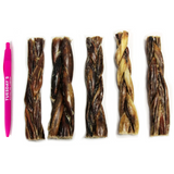 Natural Dog 6in Braided Gullet