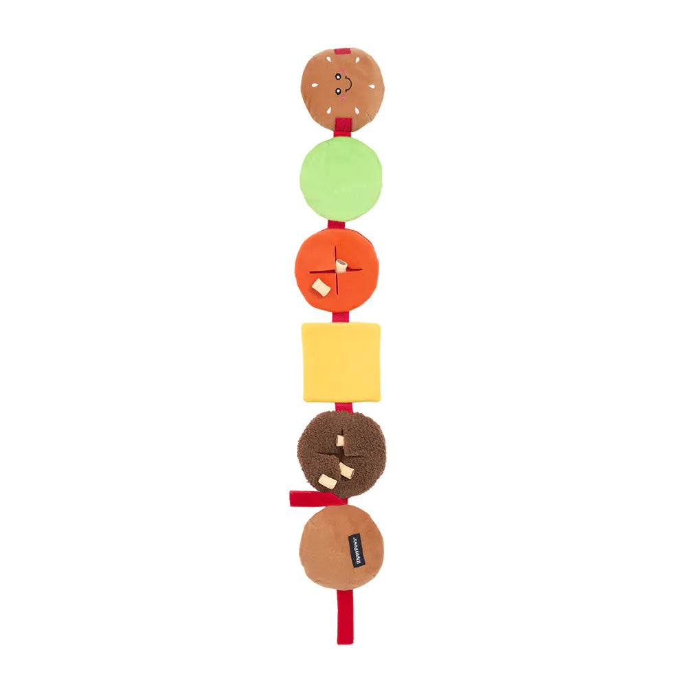 Colorful toy with circular shapes on a white background