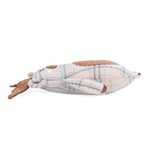 Plush toy resembling a butterfly on a white background