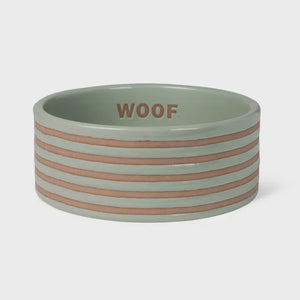 Fringe Pet Shop Stripe Sage Pet Bowl
