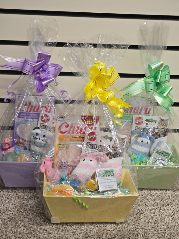 Prefilled Easter Basket Cat