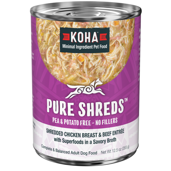 KOHA Dog GF Shredded Chicken Beef 12.5oz*