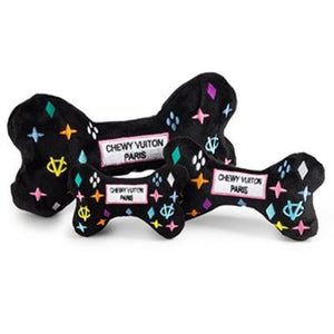 Haute Diggity Black Monogram Chewy Vuiton Bone