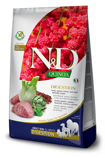 Farmina N&D K9 GF Quinoa Digestion Lamb Med/Maxi