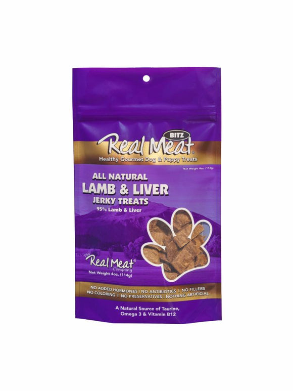 Real Meat Dog Jerky Lamb Liver 4oz*