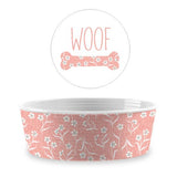 Tarhong Flower Fields Single Wall Pet Bowl Blush
