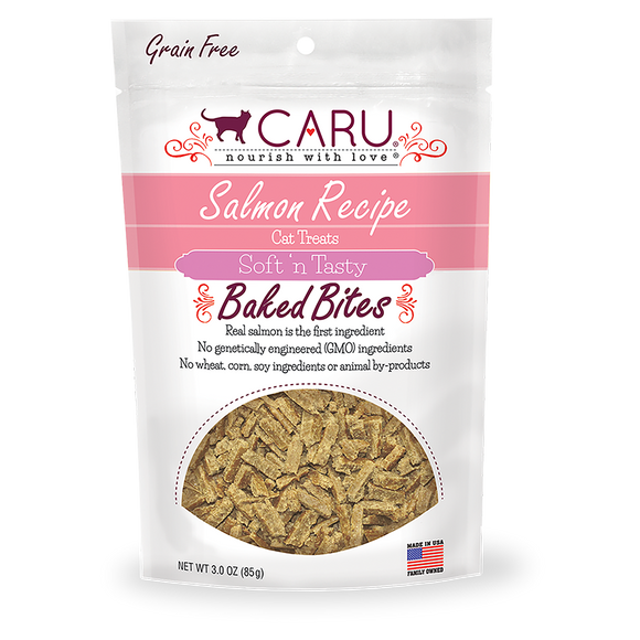 Caru Cat Soft N Tasty Natural Salmon Bites 3oz*