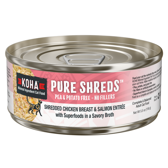 KOHA Cat Pure Shredded Chicken & Salmon 2.8oz*