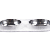 Messy Mutts Double Feeder Marble