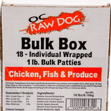 OC Raw Dog Chicken/Fish Produce Patties