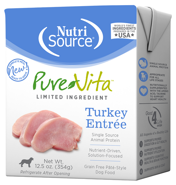 Purevita Dog Grain Free Turkey Entree 12.5oz*