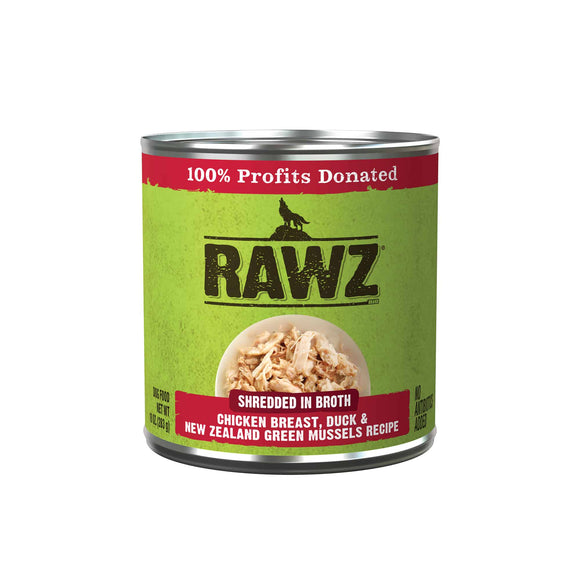 Rawz K9 Shredded Chicken Duck & Green Mussel 10oz*