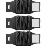 Pet Parents Washable Belly Band Black 3pk*