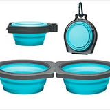 Loving Pet Bella Roma Double Travel Bowl Blue