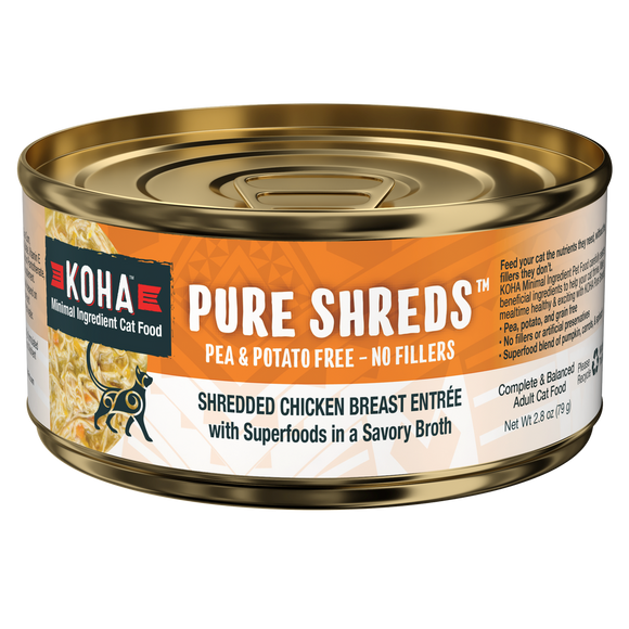 KOHA Cat Pure Shredded Chicken 2.8oz*